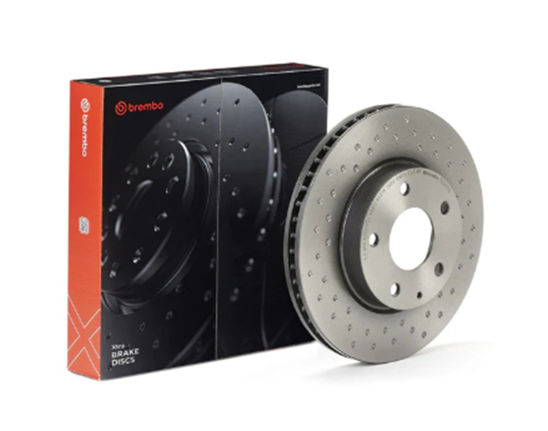 Brembo 09.C651.1X: XTRA Drilled Front Disc Brake Rotor  (FITS: 2020 Mazda CX-3)
