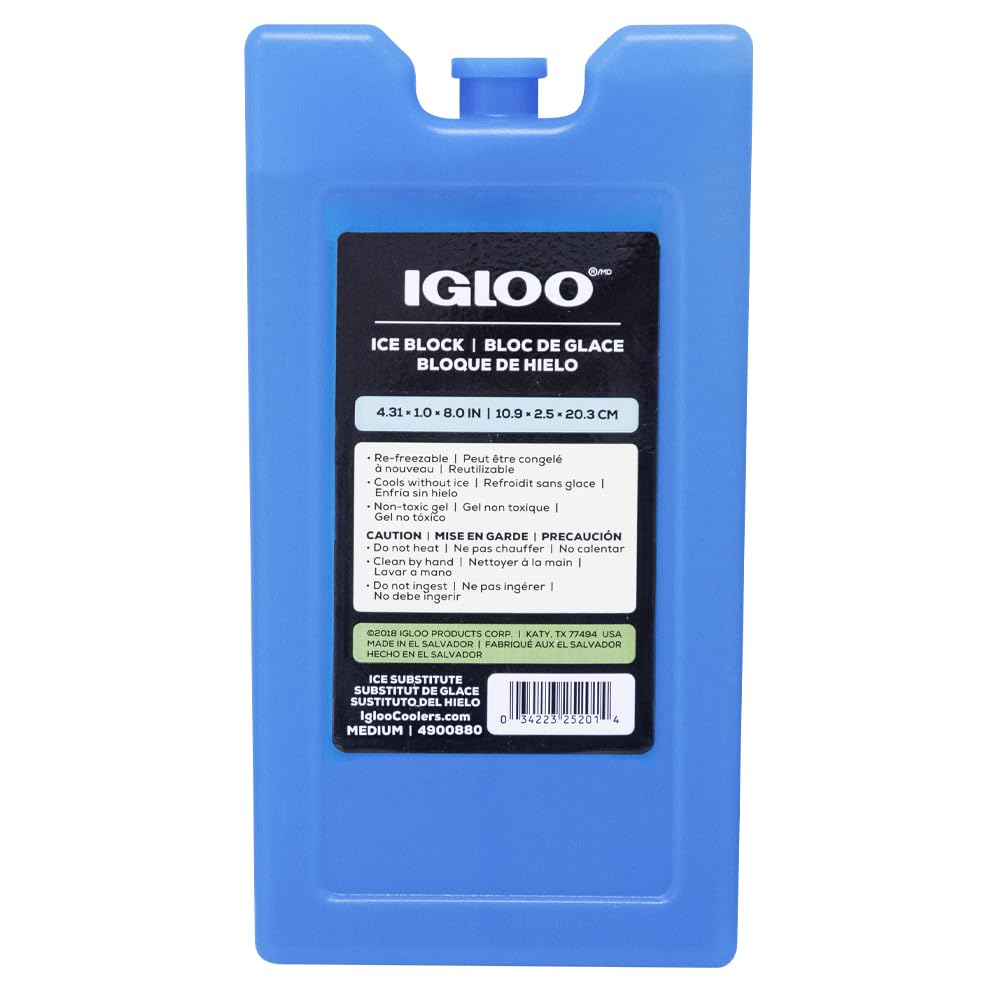 Igloo 00025199  Maxcold Ice Freeze Ice Block, Medium -Blue