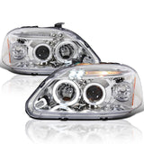 Spec-D Tuning 2LHP-CV96-TM Halo Led Projector Chrome