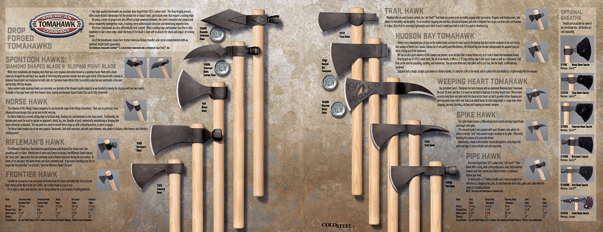 Cold Steel 90FH  Frontier Hawk Tomahawk w/o Sheath