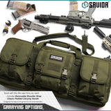 Savior Equipment RB-3612DG-V1-OG American Classic Double Rifle Bag - Suitable for Rifle Shotgun, w/ Backpack Strap,OD Green,36" Long