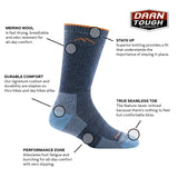 Darn Tough 1907-C-A014-05 Hiker Boot Midweight with Cushion Plum Heather Large