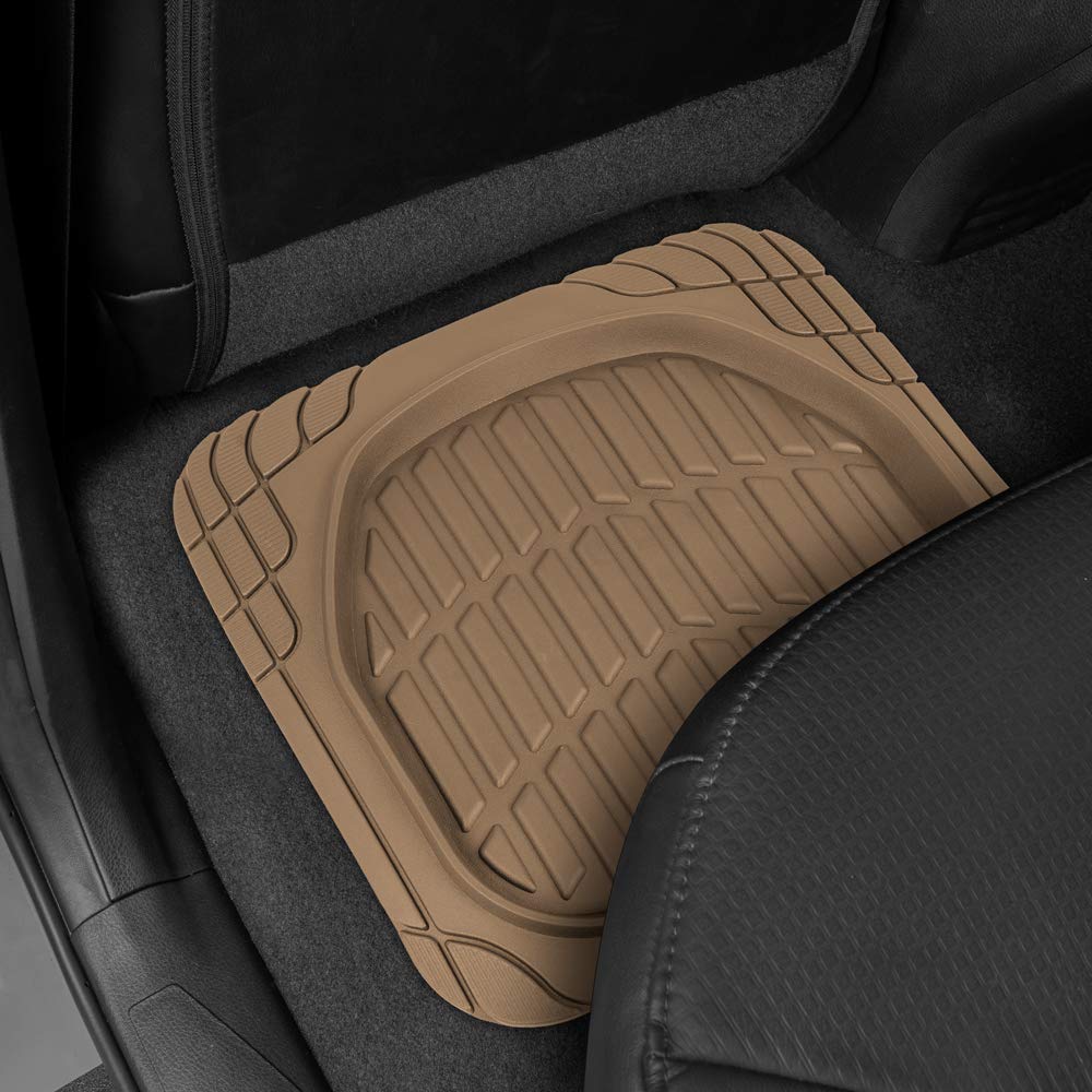 BDK Auto CAMT-1004-BG: 4pcs CAT Short Trim Floor Mats -Beige