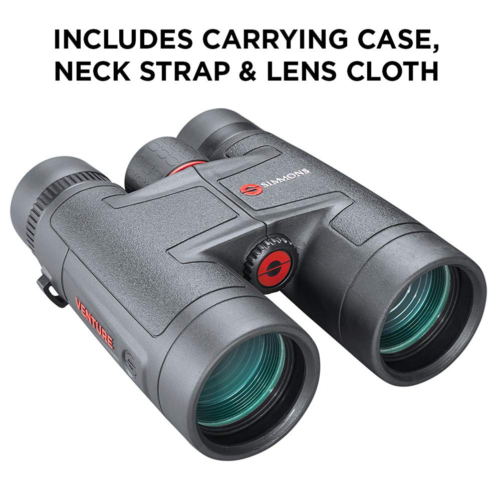 Simmons Venture Binocular 897842R 8x42 Black Roof FMC, Strap,Case, Box 5L