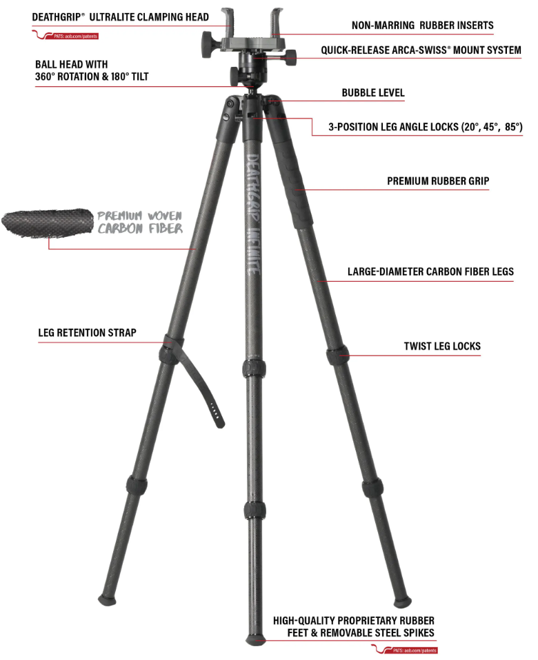 BOG 1159188 DeathGrip Infinite Aluminum Tripod