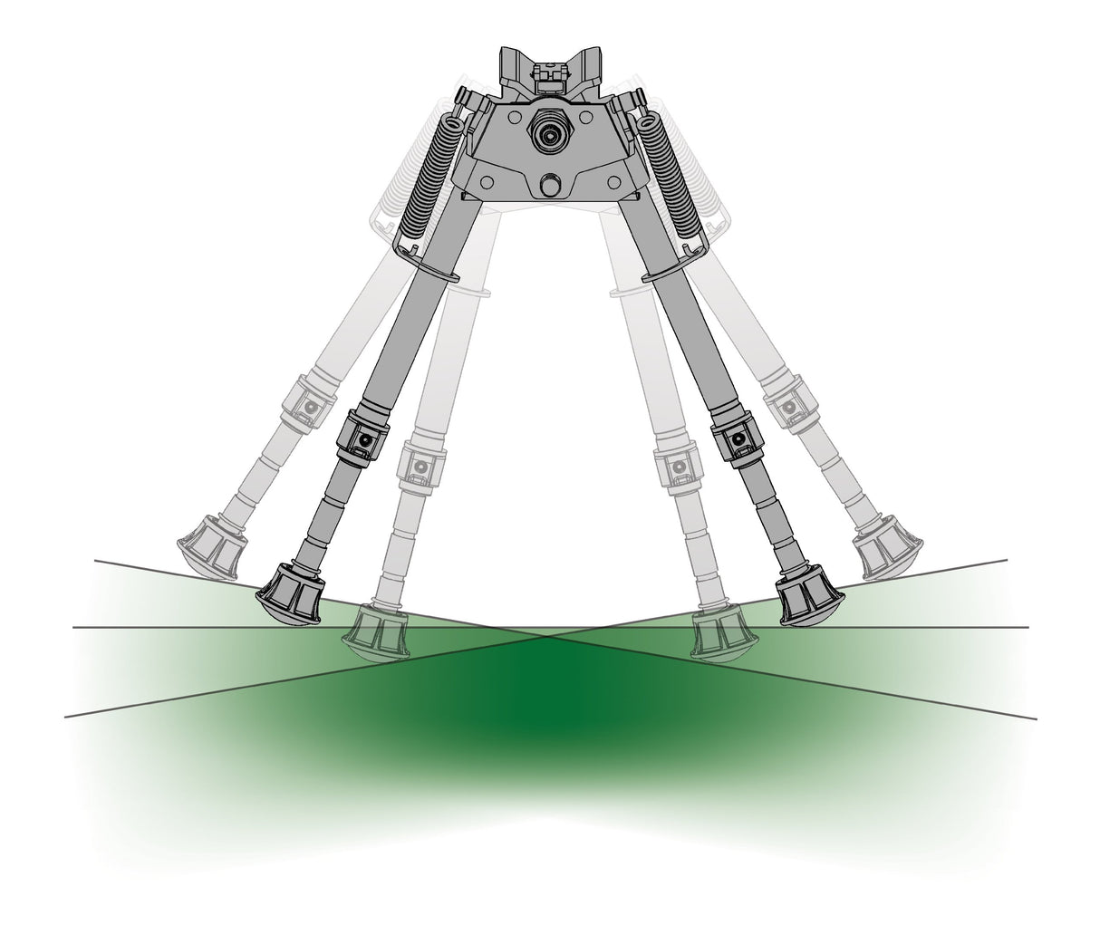 Caldwell 247142 XLA 6-9 Bipod, Pivot Model -Black