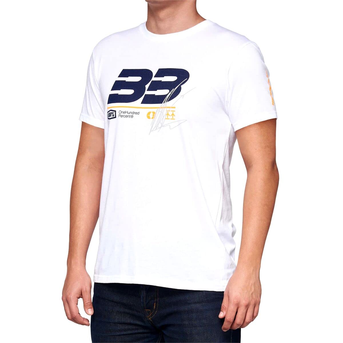 100 Percent - 100% Bb33 Signature Tee Wht Sm (BB-32140-000-10)