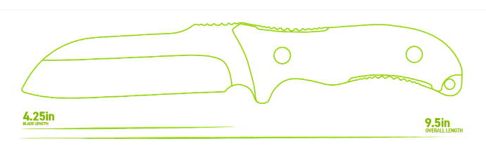 Schrade 1182514 Bedrock Sheepsfoot Fixed Blade