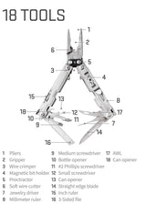 SOG SOG-PA1001-CP PowerAccess Lightweight EDC Multi-Utility Tool Pliers with 18 Tools & 2.4" Folding Knife -One-Handed Open