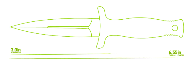 Schrade 1182510  6.55" Needle Fixed Blade
