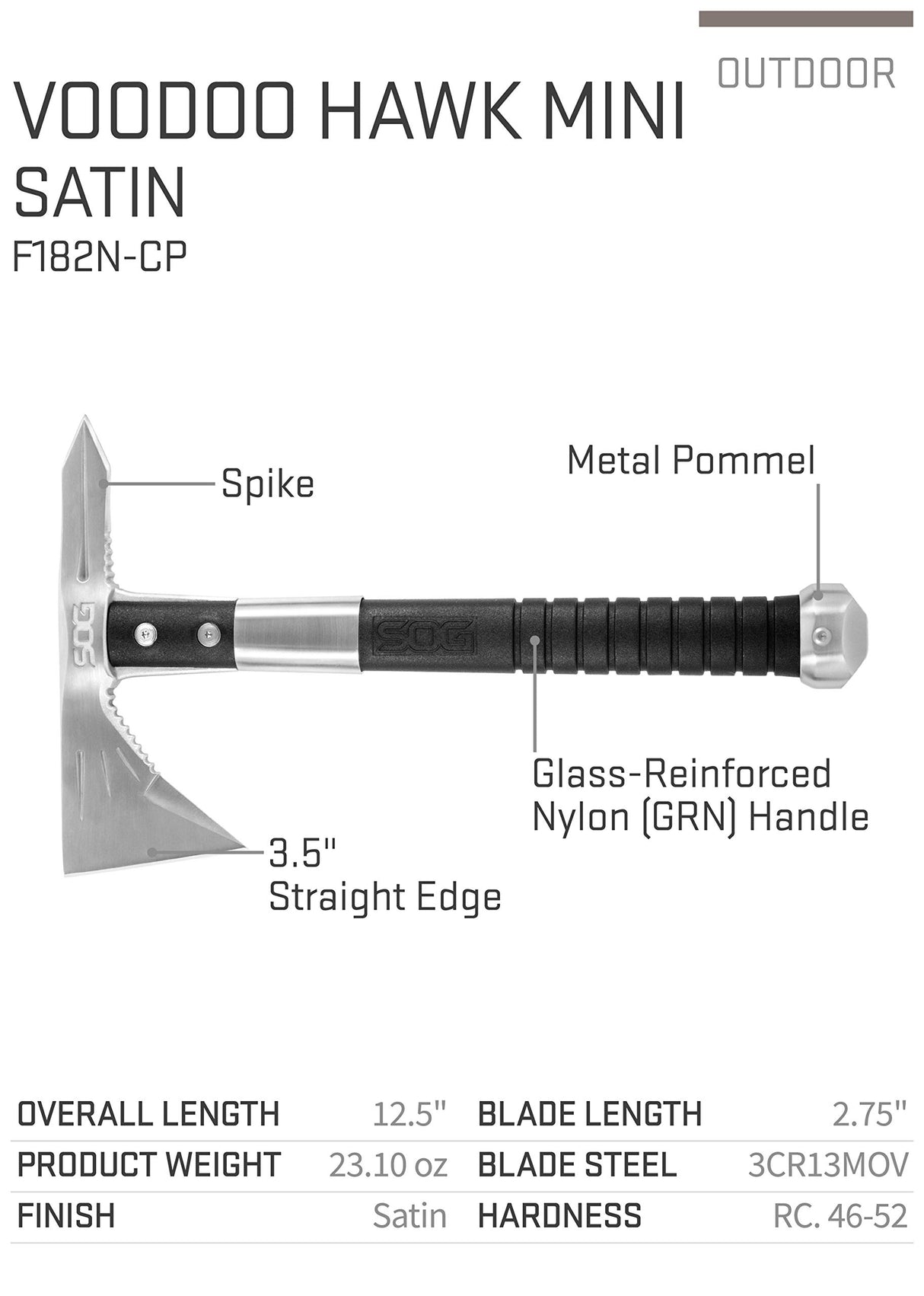 SOG F182N-CP  Tomahawk Tactical Hatchet