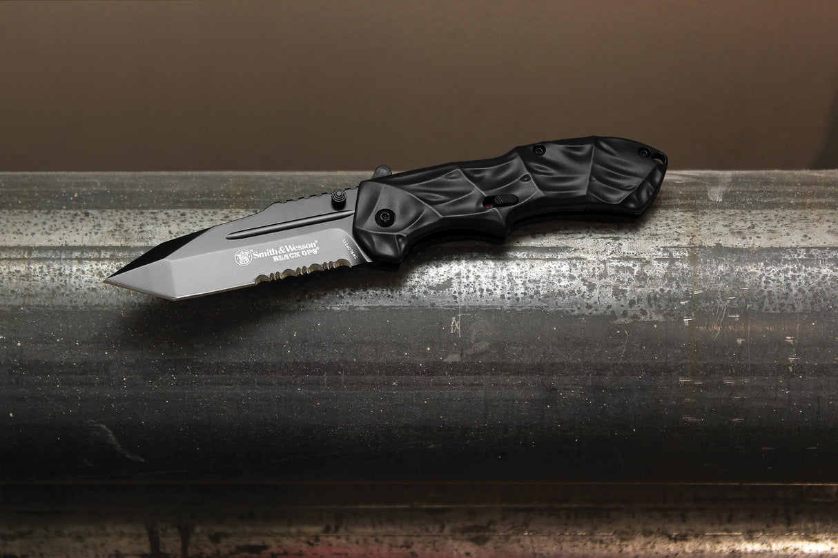 Smith & Wesson SWBLOP3T Ops Mini M.A.G.I.C. Assisted Opening Liner Lock Folding Knife