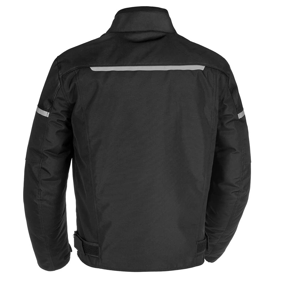 Oxford Products - Spartan WP MS Men's Long Motorcycle Riding Jacket (Choose From: Small - 3XL) -Black & Black/Fluorescent