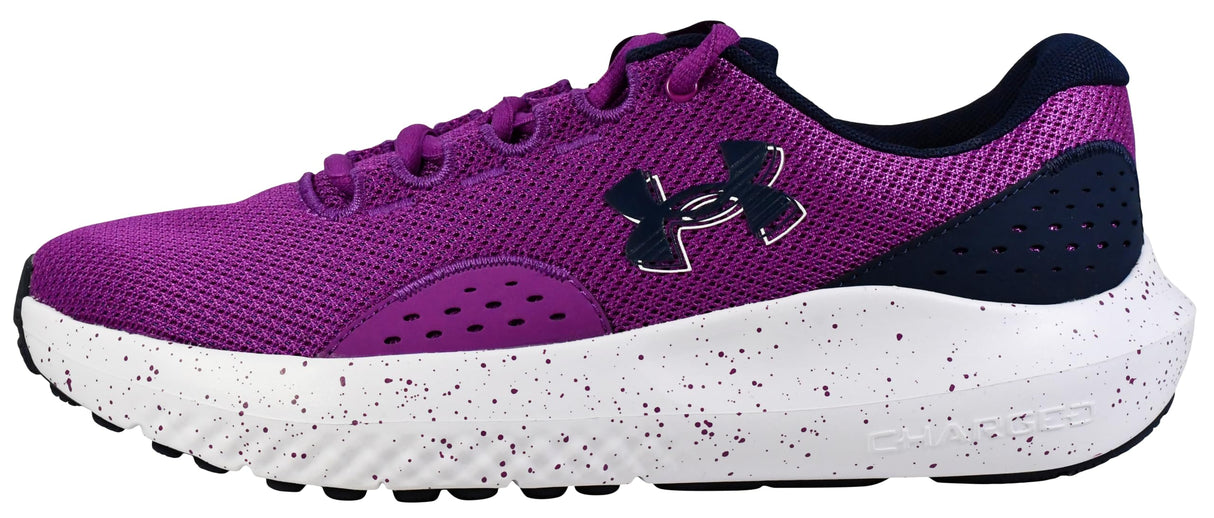 UA W Charged Surge 4 Women's Running Shoes -SIZE: 10, Andromeda Purple/Midnight Navy