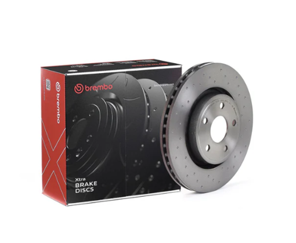 Brembo 09.N236.2X: XTRA Drilled Front Disc Brake Rotor  (FITS: 2020 Dodge Durango & 2014 Jeep Grand Cherokee)