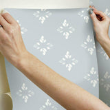 RoomMates RMK12144WP  Rose Lindo Pressed Petals Peel & Stick Wallpaper -Taupe Gray