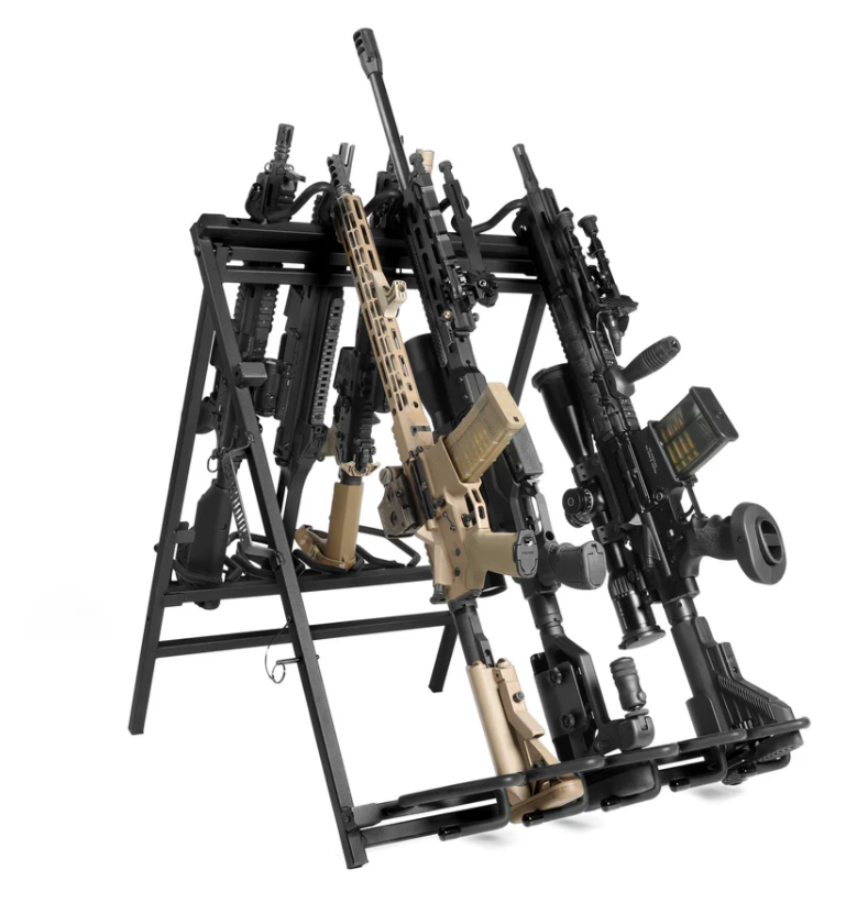 Savior Equipment RK-SBR9-ST-BK: Shorty Rifle Rack / 9-Slot -Black