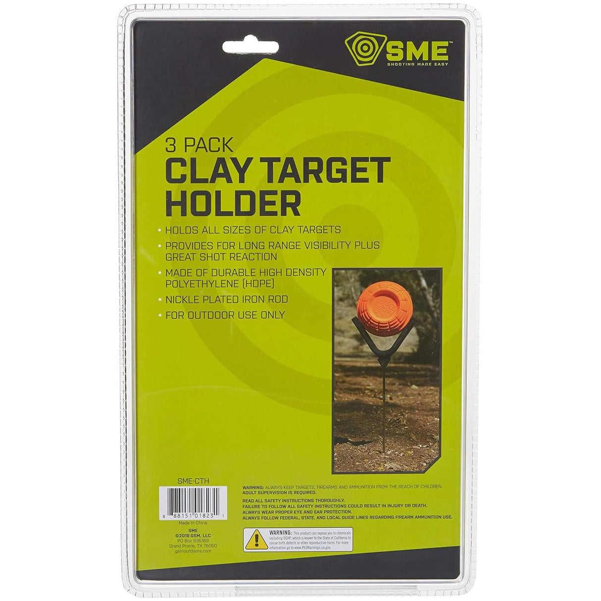 SME SME-CTH  Clay Target Holder (3 Pack)