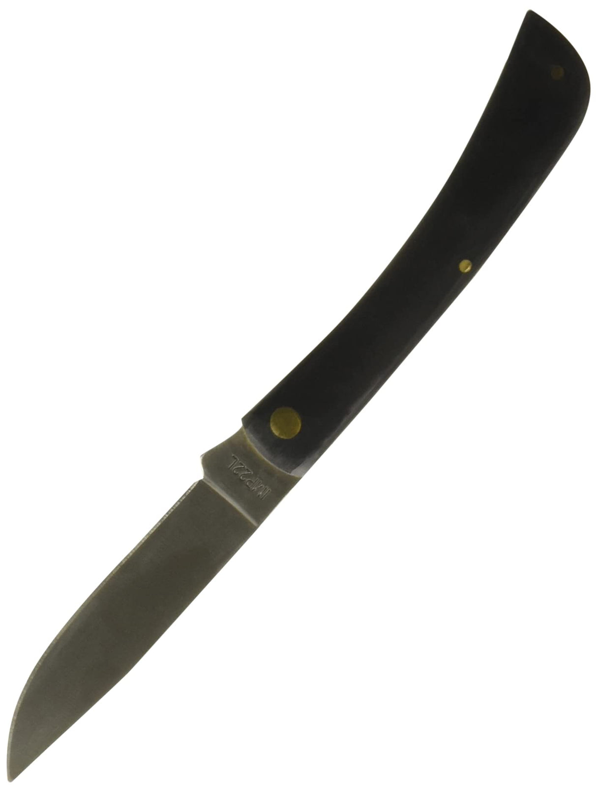 Imperial Knives IMO22L: Folding Large Black Handle Single Blade Pocket Knife 7Cr17MoV Steel