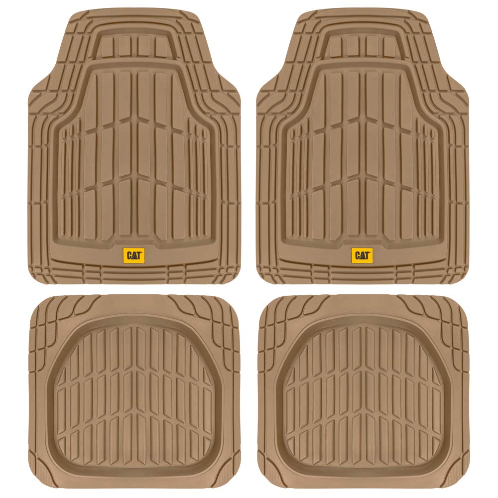 BDK Auto CAMT-1004-BG: 4pcs CAT Short Trim Floor Mats -Beige