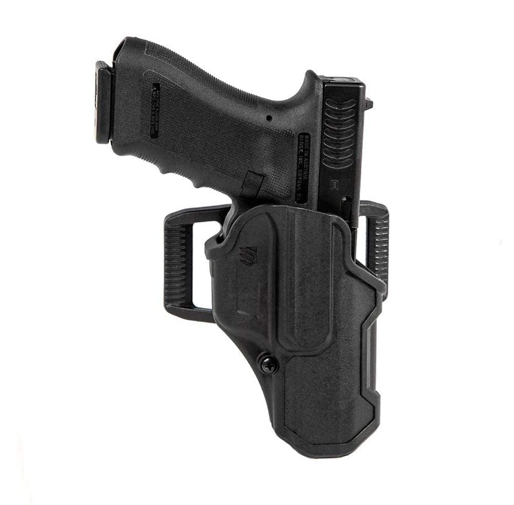 BLACKHAWK! 410761ABKR T-Series L2C Thumb-Activated Holster (Right Hand) -Matte Black