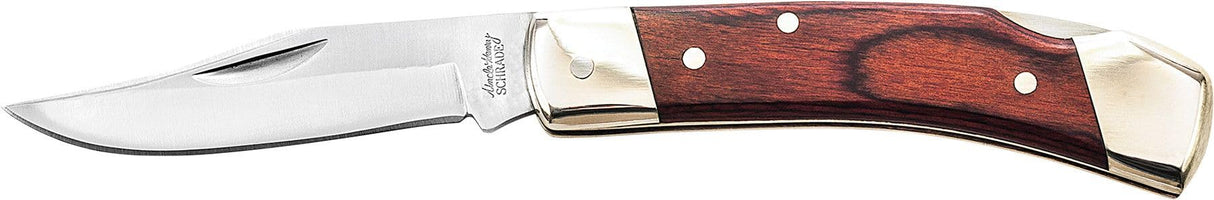 Uncle Henry LB5CP 3-3/4" Closed Lockback Pocket Knife w/Leather Sheath -7Cr17MoV Steel -Smokey