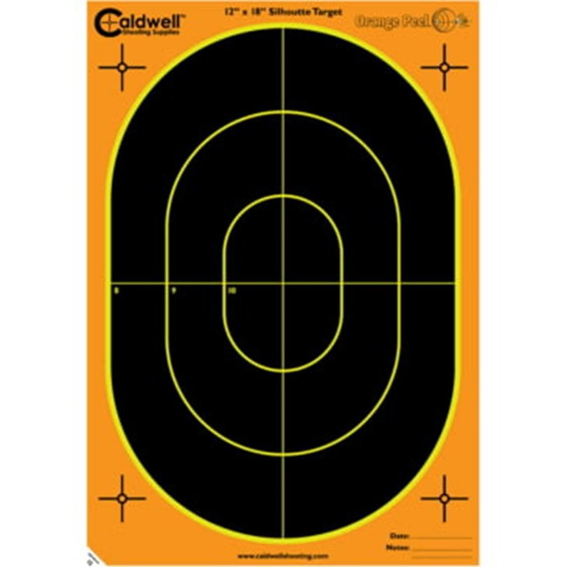 Caldwell 1175517  Gen 2 Orange Peel Silhouette 12"x18" Targets -5 Sheets