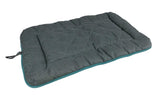 Dog Gone Smart Chenille Dog Sleeper Cushion, Grey w/Green Trim, 15"X20" X-Small