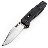 SOG Specialty Knives FLA1001-CP  Flare Folding Pocket Knife w/3.5" Stainless Straight Edge Blade -Black