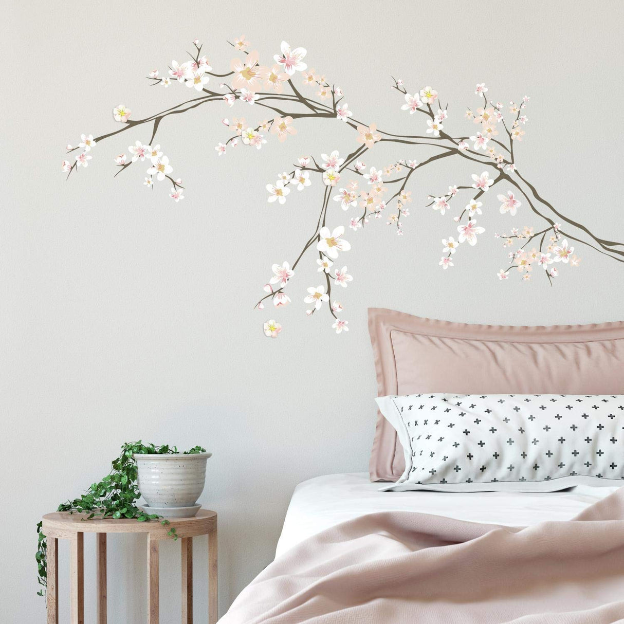 RoomMates RMK3856GM  35.5" x 18.3" Cherry Blossom Branch Peel & Stick, Giant Wall Deals w/3D Embellishments (1 roll)