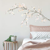 RoomMates RMK3856GM  35.5" x 18.3" Cherry Blossom Branch Peel & Stick, Giant Wall Deals w/3D Embellishments (1 roll)